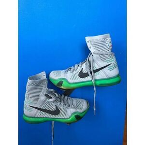 NIKE KOBE X 10 ELITE sz 8 "ELEVATE" WOLF GREY RETRO WHITE flyknit 718763-041.